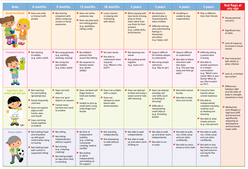 Cdc Developmental Milestones Chart