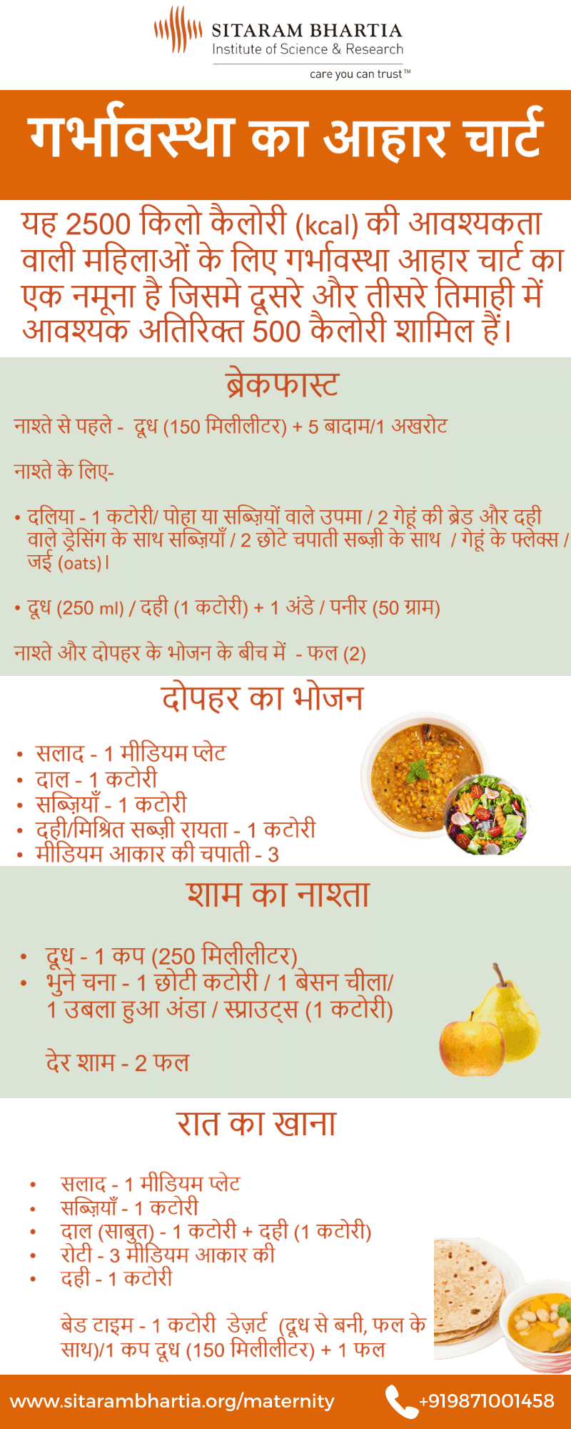pregnancy diet chart in hindi