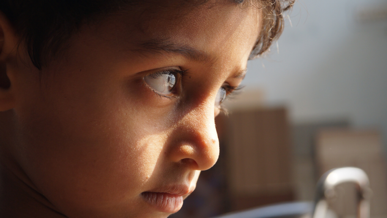 child staring Sitaram Bhartia Institute of Science and Research