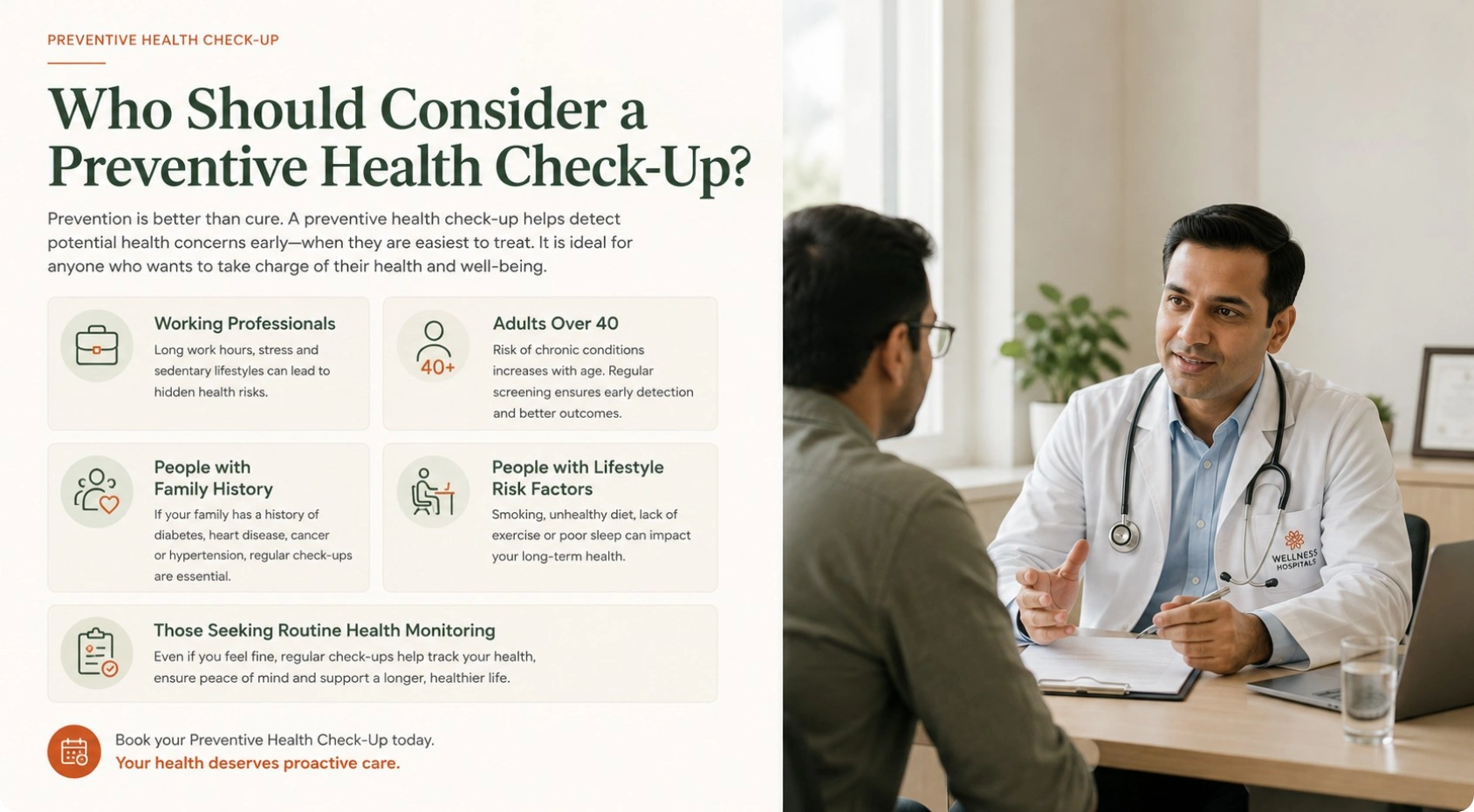 Doctor discussing a preventive health check-up with a patient