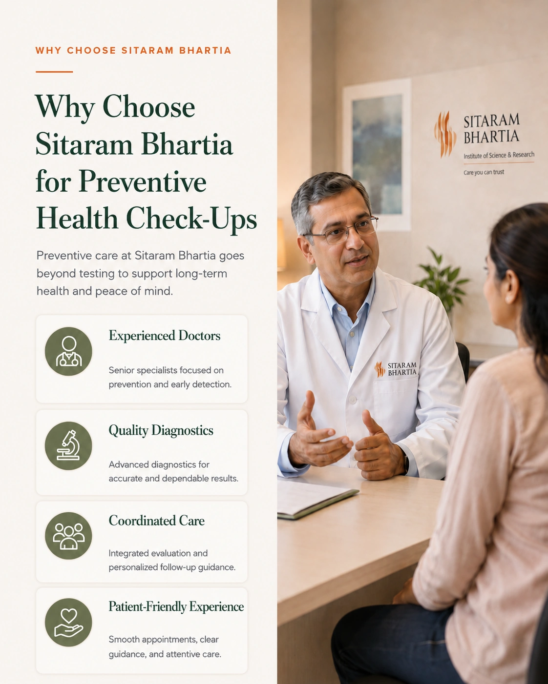 Doctor discussing a preventive health check-up with a patient