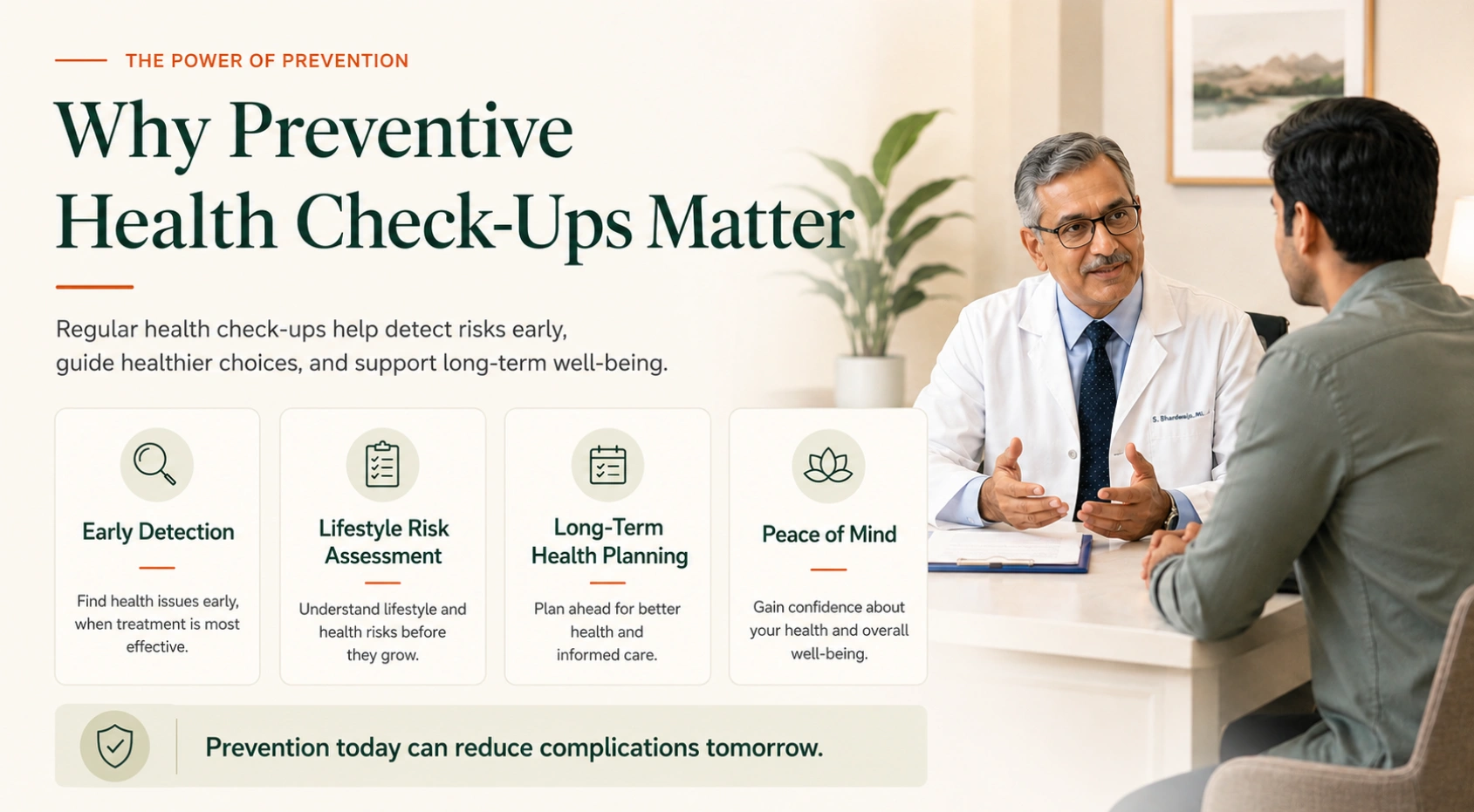 Doctor discussing a preventive health check-up with a patient